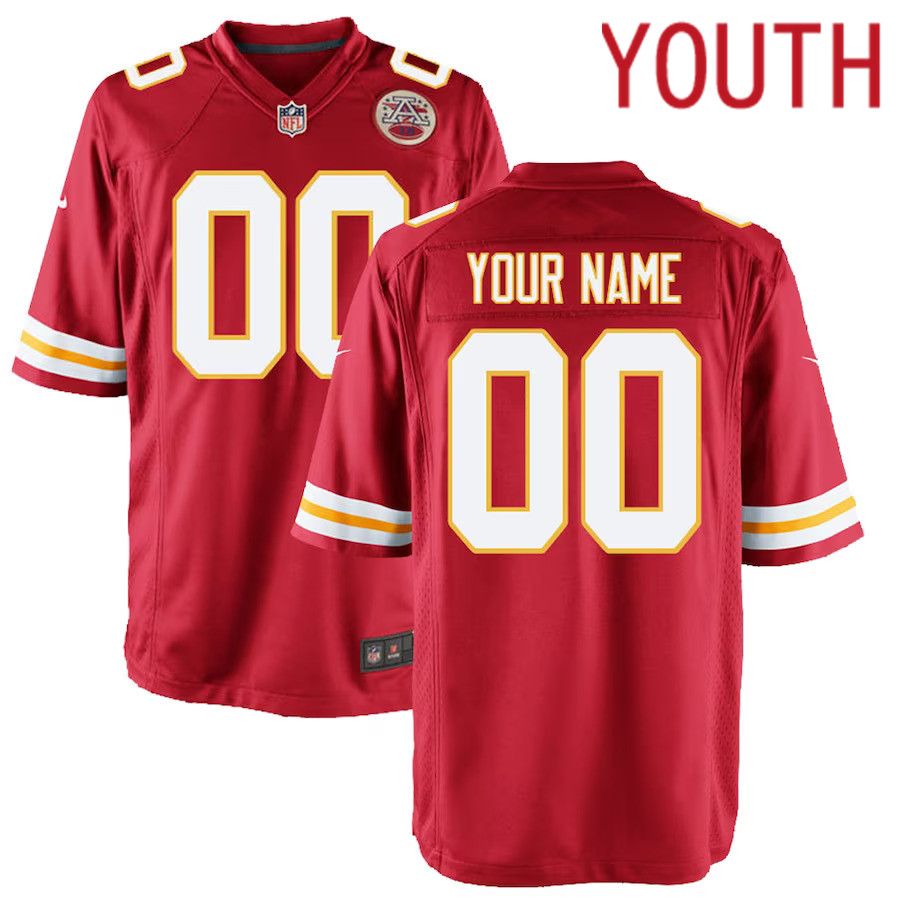 Youth Kansas City Chiefs Nike Red Custom Game NFL Jersey